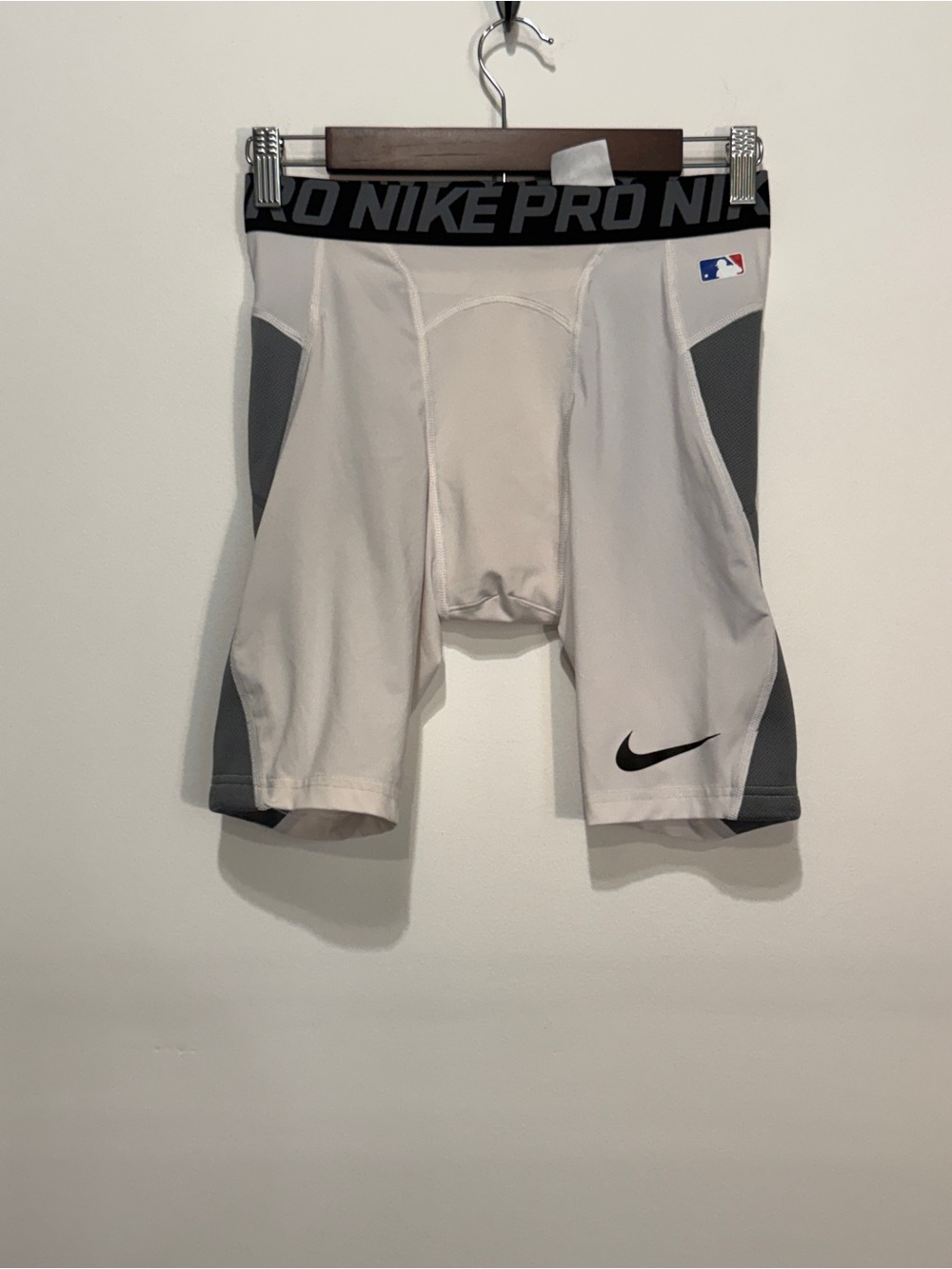 VGUC Nike Pro Youth Hyperstrong Sliding Shorts - White / Gray Size XL